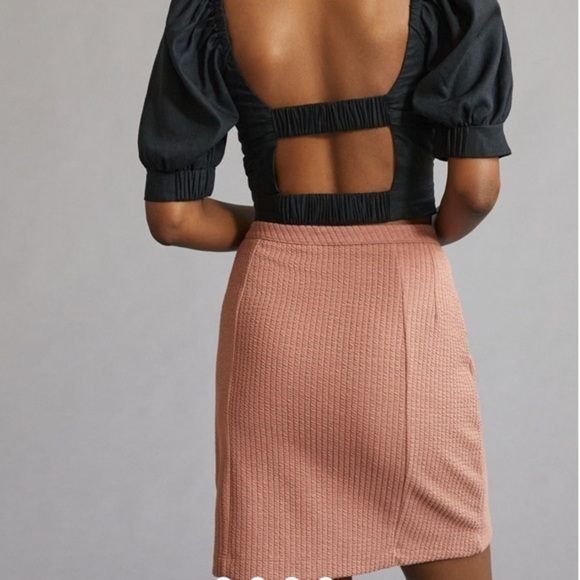 Anthropologie Lace-Up Knit Mini Skirt - Picture 5 of 7